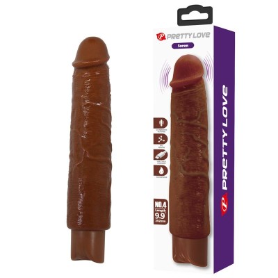 PRETTY LOVE - VIBRADOR REALISTA GAVIN 25 CM Ø 5 CM MARROM - D-246071 - Dona Pimenta
