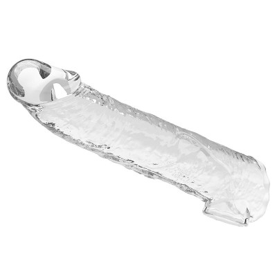 PRETTY LOVE - CAPA EXTENSORA DE PÊNIS AJUSTÁVEL 26 CM Ø 4 CM TRANSPARENTE - D-246082 - Dona Pimenta