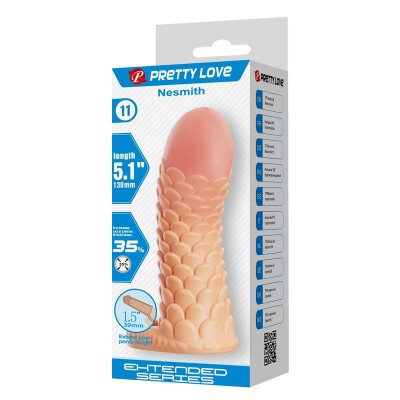 PRETTY LOVE - NESMITH MANGA EXTENSORA DE PÊNIS 13 CM Ø 3,8 CM NATURAL - D-246160 - Dona Pimenta