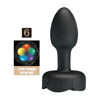 PRETTY LOVE - PLUG ANAL VIBRATÓRIO RECARREGÁVEL COM 10 MODOS - PRETO - D-246149 - Dona Pimenta