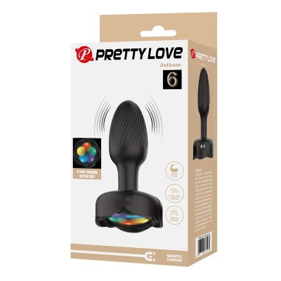 PRETTY LOVE - PLUG ANAL VIBRATÓRIO RECARREGÁVEL COM 10 MODOS - PRETO - D-246149 - Dona Pimenta