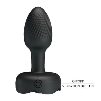 PRETTY LOVE - PLUG ANAL VIBRATÓRIO RECARREGÁVEL COM 10 MODOS - PRETO - D-246149 - Dona Pimenta