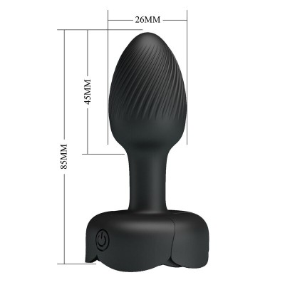 PRETTY LOVE - PLUG ANAL VIBRATÓRIO RECARREGÁVEL COM 10 MODOS - PRETO - D-246149 - Dona Pimenta