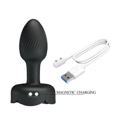 PRETTY LOVE - PLUG ANAL VIBRATÓRIO RECARREGÁVEL COM 10 MODOS - PRETO - D-246149 - Dona Pimenta