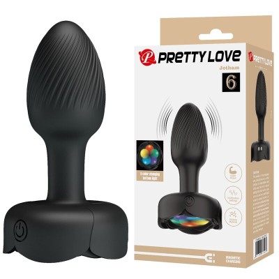 PRETTY LOVE - PLUG ANAL VIBRATÓRIO RECARREGÁVEL COM 10 MODOS - PRETO - D-246149 - Dona Pimenta