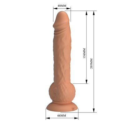 PRETTY LOVE - EREN DILDO VIBRATÓRIO COM EMPURRAÇÃO 20,5 CM Ø 4,5 CM NATURAL - D-246150 - Dona Pimenta