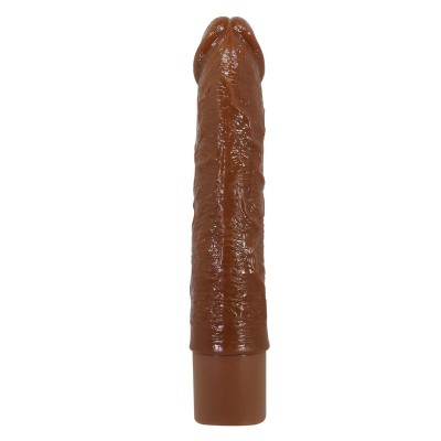 PRETTY LOVE - VIBRADOR REALISTA LEONARDO 20 CM Ø 4 CM MARROM - D-246068 - Dona Pimenta