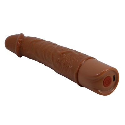 PRETTY LOVE - VIBRADOR REALISTA LEONARDO 20 CM Ø 4 CM MARROM - D-246068 - Dona Pimenta