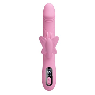 PRETTY LOVE - VIBRADOR BELLA RABBIT COM ESTIMULAÇÃO DE BORBOLETA E LED ROSA - D-245942 - Dona Pimenta