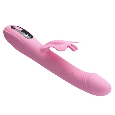 PRETTY LOVE - VIBRADOR BELLA RABBIT COM ESTIMULAÇÃO DE BORBOLETA E LED ROSA - D-245942 - Dona Pimenta