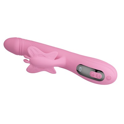 PRETTY LOVE - VIBRADOR BELLA RABBIT COM ESTIMULAÇÃO DE BORBOLETA E LED ROSA - D-245942 - Dona Pimenta
