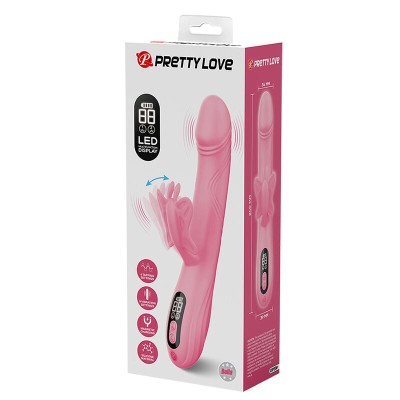 PRETTY LOVE - VIBRADOR BELLA RABBIT COM ESTIMULAÇÃO DE BORBOLETA E LED ROSA - D-245942 - Dona Pimenta