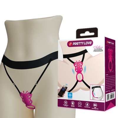 PRETTY LOVE - MASSAGEADOR DE CALCINHA ROSA COM CONTROLE POR APLICATIVO DE BORBOLETA - D-245985 - Dona Pimenta