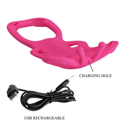PRETTY LOVE - MASSAGEADOR DE CALCINHA ROSA COM CONTROLE POR APLICATIVO DE BORBOLETA - D-245985 - Dona Pimenta
