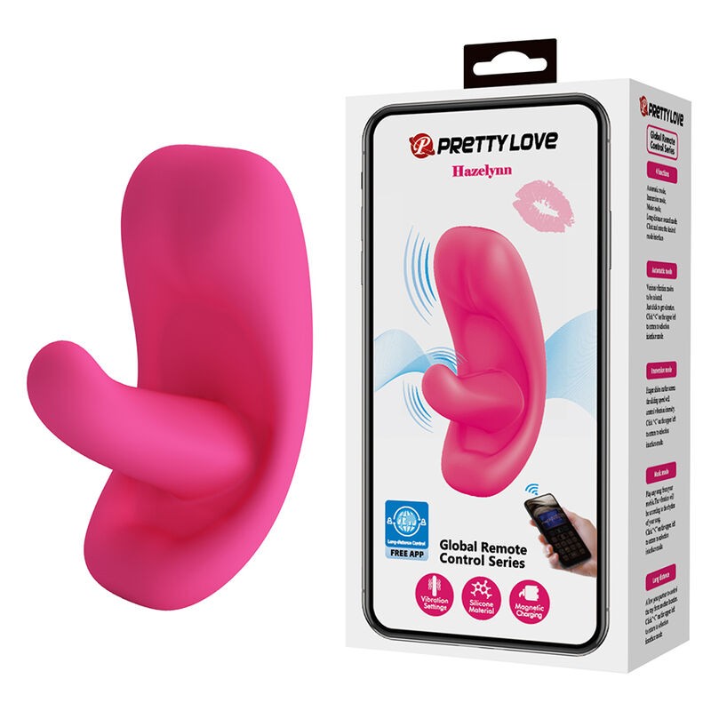 PRETTY LOVE - MASSAGEADOR HAZELYNN COM 12 FUNÇÕES E CONTROLE POR APLICATIVO (ROSA) - D-245987 - Dona Pimenta