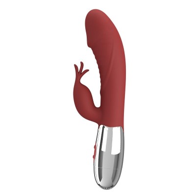 PRETTY LOVE - VIBRADOR COELHO DE JACARANDÁ 30 FUNÇÕES RECARREGÁVEL VIA USB VERMELHO - D-246044 - Dona Pimenta