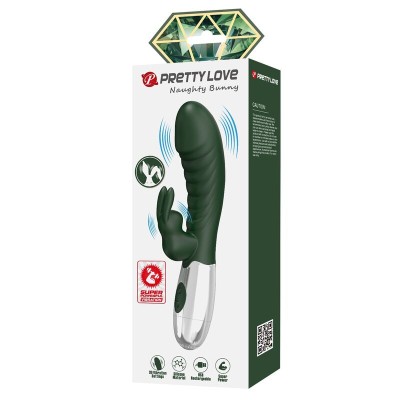 PRETTY LOVE - VIBRADOR COELHINHO NAUGHTY 30 FUNÇÕES RECARREGÁVEL VIA USB VERDE - D-246045 - Dona Pimenta