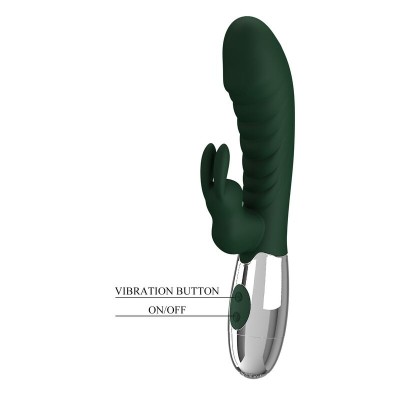 PRETTY LOVE - VIBRADOR COELHINHO NAUGHTY 30 FUNÇÕES RECARREGÁVEL VIA USB VERDE - D-246045 - Dona Pimenta