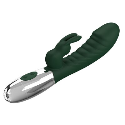 PRETTY LOVE - VIBRADOR COELHINHO NAUGHTY 30 FUNÇÕES RECARREGÁVEL VIA USB VERDE - D-246045 - Dona Pimenta