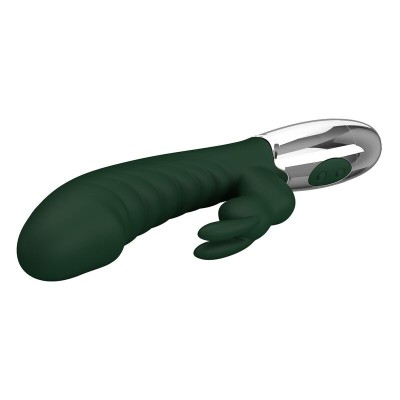 PRETTY LOVE - VIBRADOR COELHINHO NAUGHTY 30 FUNÇÕES RECARREGÁVEL VIA USB VERDE - D-246045 - Dona Pimenta
