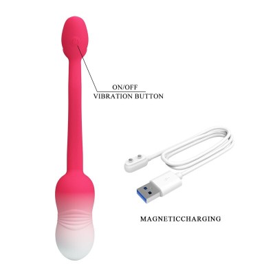 PRETTY LOVE - OVO VIBRATÓRIO COM CONTROLE POR APP PULSEN, 12 FUNÇÕES, RECARREGÁVEL VIA USB, ROSA - D-246046 - Dona Pimenta
