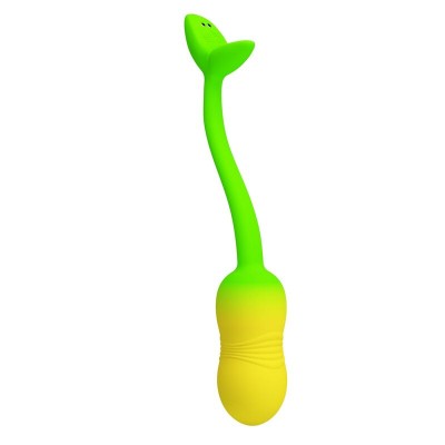 PRETTY LOVE - OVO VIBRATÓRIO COM CONTROLE POR APLICATIVO PULSEN, 12 FUNÇÕES, RECARREGÁVEL VIA USB, VERDE-AMARELO - D-246047 - Do