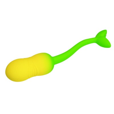 PRETTY LOVE - OVO VIBRATÓRIO COM CONTROLE POR APLICATIVO PULSEN, 12 FUNÇÕES, RECARREGÁVEL VIA USB, VERDE-AMARELO - D-246047 - Do