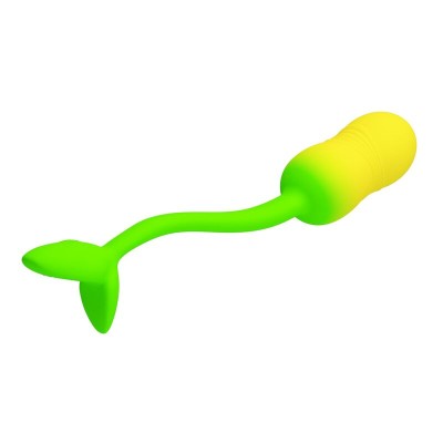 PRETTY LOVE - OVO VIBRATÓRIO COM CONTROLE POR APLICATIVO PULSEN, 12 FUNÇÕES, RECARREGÁVEL VIA USB, VERDE-AMARELO - D-246047 - Do