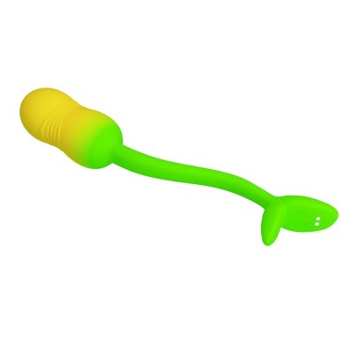 PRETTY LOVE - OVO VIBRATÓRIO COM CONTROLE POR APLICATIVO PULSEN, 12 FUNÇÕES, RECARREGÁVEL VIA USB, VERDE-AMARELO - D-246047 - Do