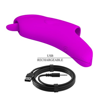 PRETTY LOVE - VIBRADOR DE DEDO RECARREGÁVEL PETERSON HONEY FINGER ROXO - D-246060 - Dona Pimenta
