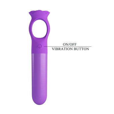 PRETTY LOVE - MINI VIBRADOR MASSAGEADOR RECARREGÁVEL GIANA ROXO - D-246061 - Dona Pimenta