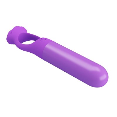 PRETTY LOVE - MINI VIBRADOR MASSAGEADOR RECARREGÁVEL GIANA ROXO - D-246061 - Dona Pimenta