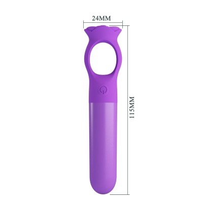 PRETTY LOVE - MINI VIBRADOR MASSAGEADOR RECARREGÁVEL GIANA ROXO - D-246061 - Dona Pimenta