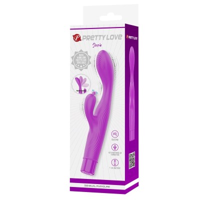 PRETTY LOVE - VIBRADOR JENE COM DUPLA ESTIMULAÇÃO DO PONTO G E DO CLITÓRIS - ROXO - D-246063 - Dona Pimenta