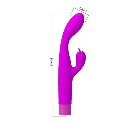 PRETTY LOVE - VIBRADOR JENE COM DUPLA ESTIMULAÇÃO DO PONTO G E DO CLITÓRIS - ROXO - D-246063 - Dona Pimenta