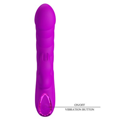 PRETTY LOVE - MONICA VIBRADOR RECARREGÁVEL COM DUPLA ESTIMULAÇÃO PARA PONTO G E CLITÓRIS ROXO - D-246064 - Dona Pimenta