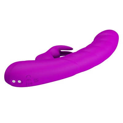 PRETTY LOVE - MONICA VIBRADOR RECARREGÁVEL COM DUPLA ESTIMULAÇÃO PARA PONTO G E CLITÓRIS ROXO - D-246064 - Dona Pimenta