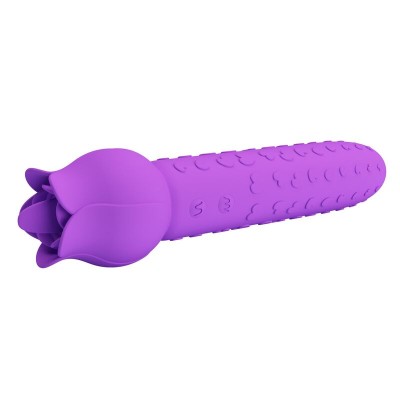 PRETTY LOVE - Vibrador estimulador oral e clitoriano recarregável DANNELL, roxo - D-246065 - Dona Pimenta