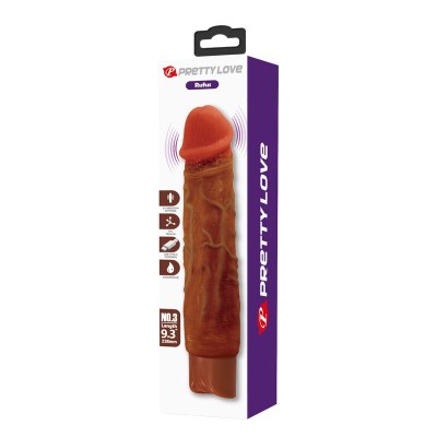 PRETTY LOVE - VIBRADOR REALISTA DUKE 23,5 CM Ø 4,8 CM MARROM - D-246070 - Dona Pimenta