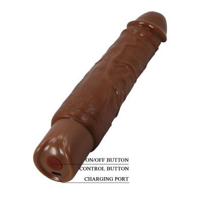 PRETTY LOVE - VIBRADOR REALISTA DUKE 23,5 CM Ø 4,8 CM MARROM - D-246070 - Dona Pimenta
