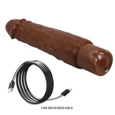 PRETTY LOVE - VIBRADOR REALISTA DUKE 23,5 CM Ø 4,8 CM MARROM - D-246070 - Dona Pimenta