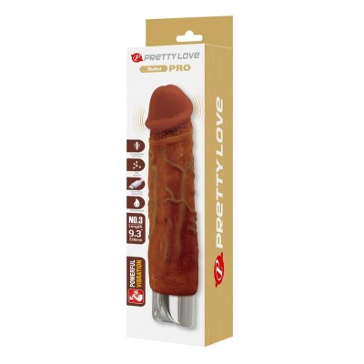 PRETTY LOVE - VIBRADOR REALISTA DUKE 23,5 CM Ø 4,8 CM MARROM - D-246070 - Dona Pimenta