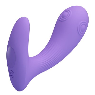 PRETTY LOVE - VIBRADOR DE DUPLA ESTIMULAÇÃO RECARREGÁVEL ANDROMEDA ROXO - D-246078 - Dona Pimenta
