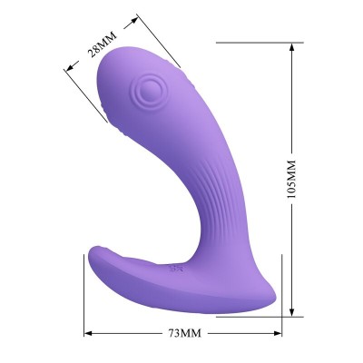 PRETTY LOVE - VIBRADOR DE DUPLA ESTIMULAÇÃO RECARREGÁVEL ANDROMEDA ROXO - D-246078 - Dona Pimenta