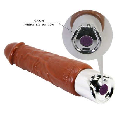 PRETTY LOVE - VIBRADOR REALISTA PROFISSIONAL 23,5 CM Ø 4,8 CM MARROM - D-246087 - Dona Pimenta