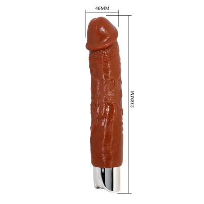 PRETTY LOVE - VIBRADOR REALISTA PROFISSIONAL 23,5 CM Ø 4,8 CM MARROM - D-246087 - Dona Pimenta