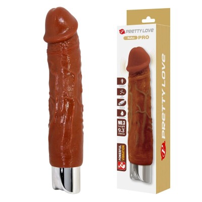 PRETTY LOVE - VIBRADOR REALISTA PROFISSIONAL 23,5 CM Ø 4,8 CM MARROM - D-246087 - Dona Pimenta