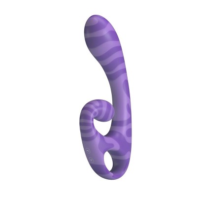 PRETTY LOVE - SUMMER VIBRADOR DE DUAS PONTAS COM ALÇA 19 CM Ø 3,5 CM ROXO - D-246088 - Dona Pimenta