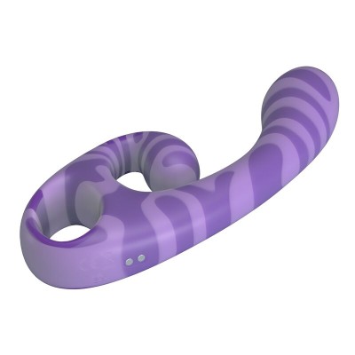 PRETTY LOVE - SUMMER VIBRADOR DE DUAS PONTAS COM ALÇA 19 CM Ø 3,5 CM ROXO - D-246088 - Dona Pimenta