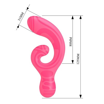 PRETTY LOVE - VERITY MASSAGEADOR DE DUAS PONTAS RECARREGÁVEL POR USB - D-246089 - Dona Pimenta